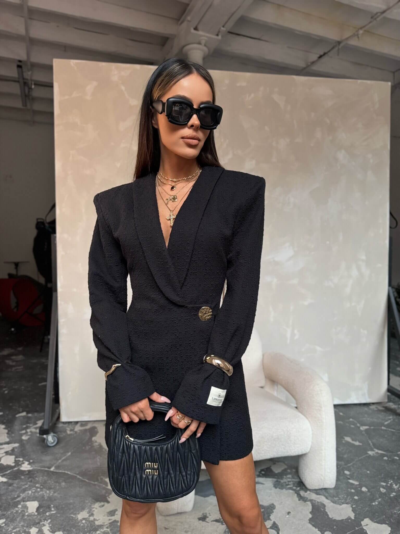 Sukienka SPICE LA MANUEL czarna - obrazek 3