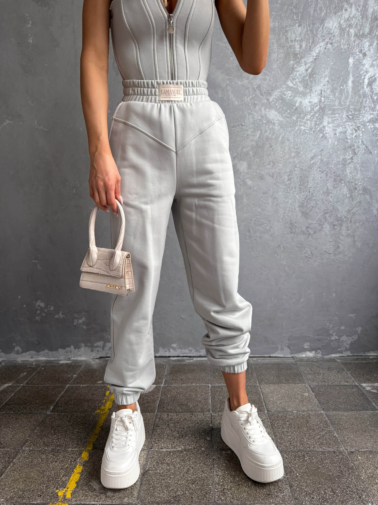 Spodnie OBSERVE La Manuel szare