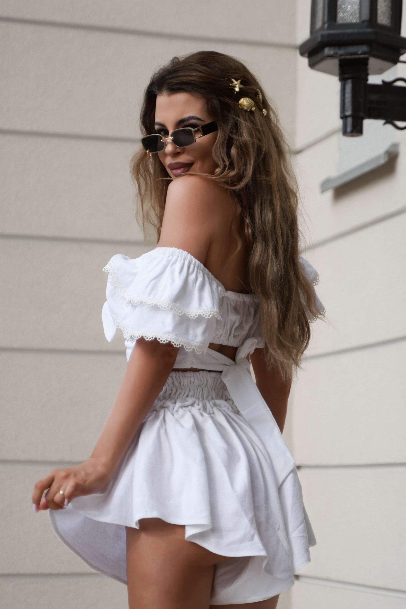 Komplet BELLA lniany ecru - obrazek 2