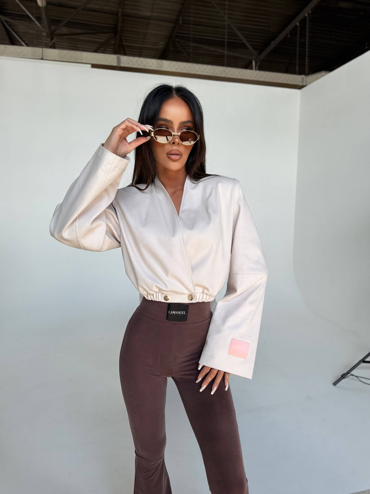 bezowa kurtka damska lamanuel