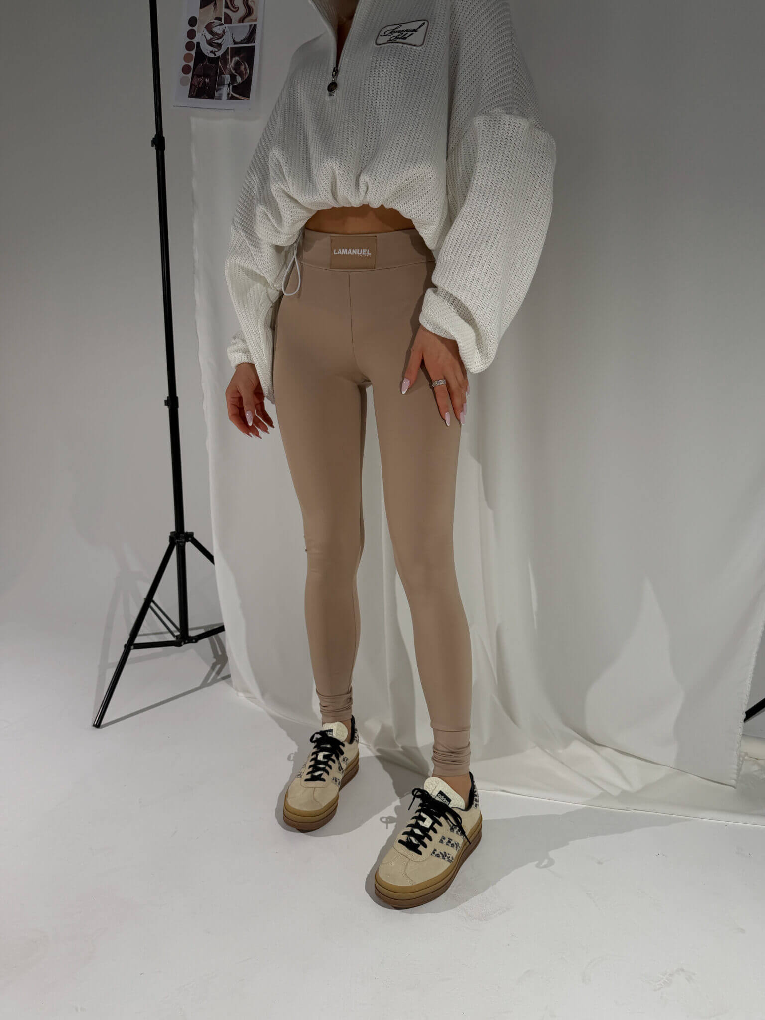 Legginsy SPEED La Manuel beż