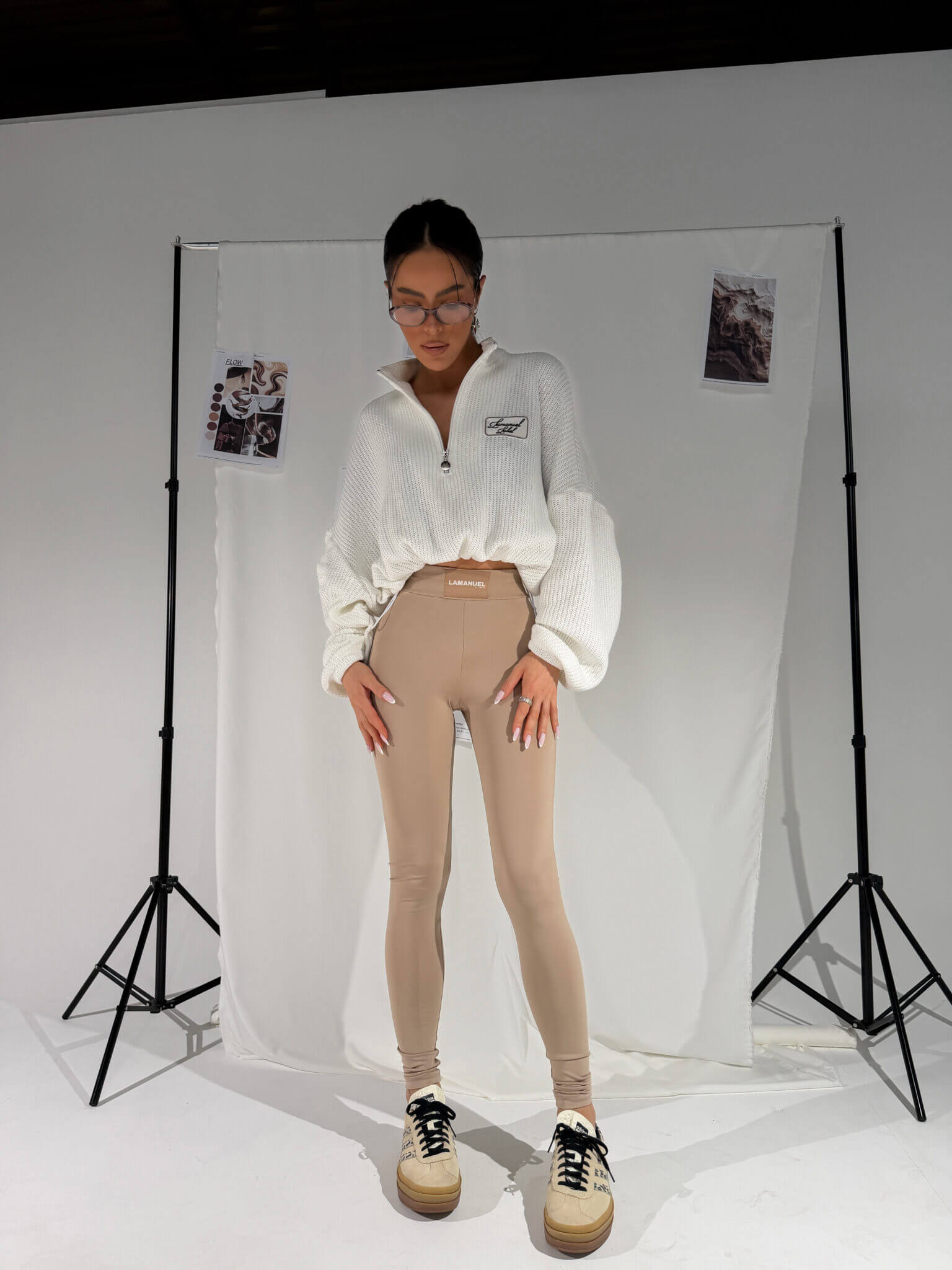 Legginsy SPEED La Manuel beż - obrazek 3