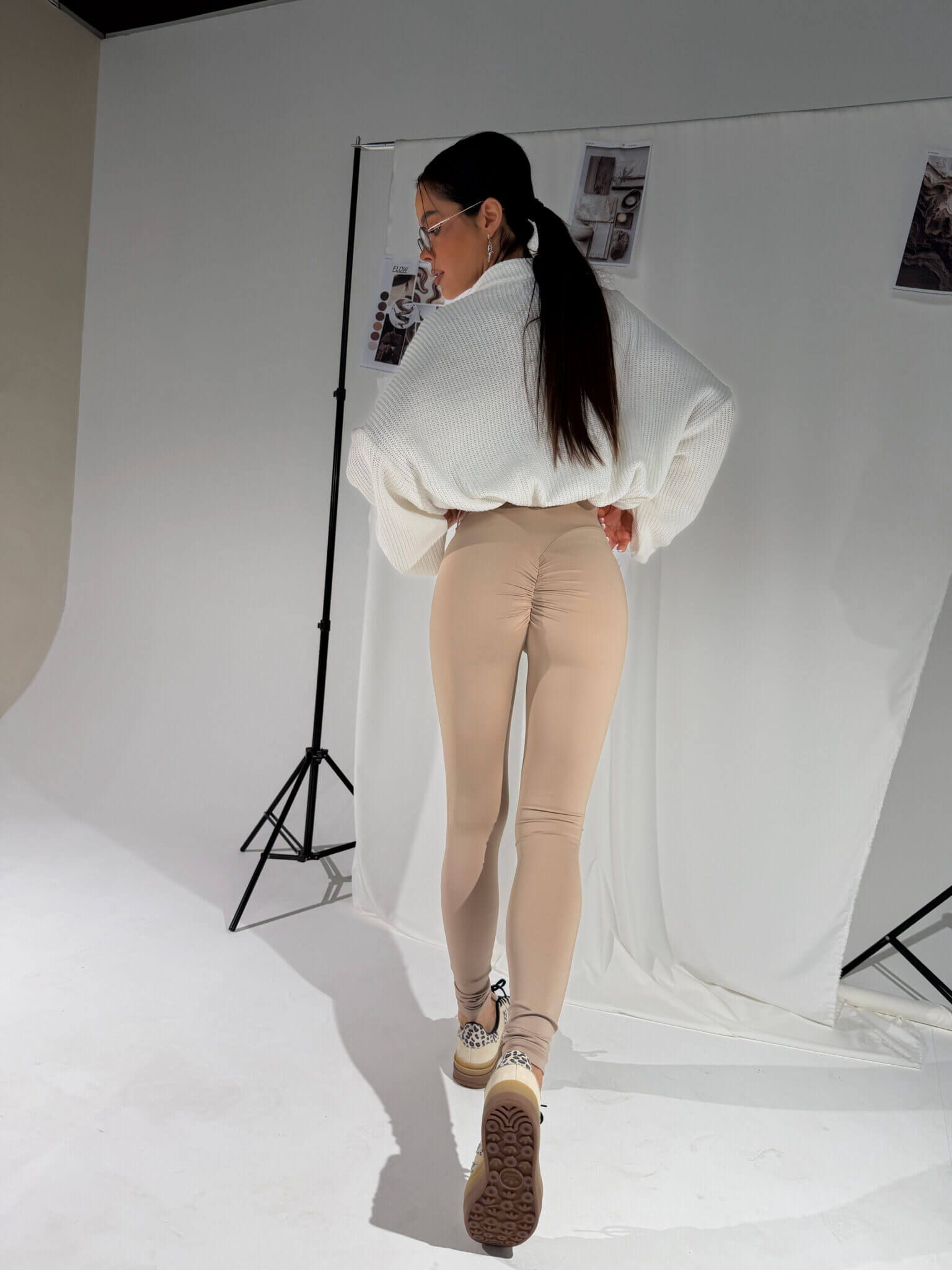 Legginsy SPEED La Manuel beż - obrazek 4