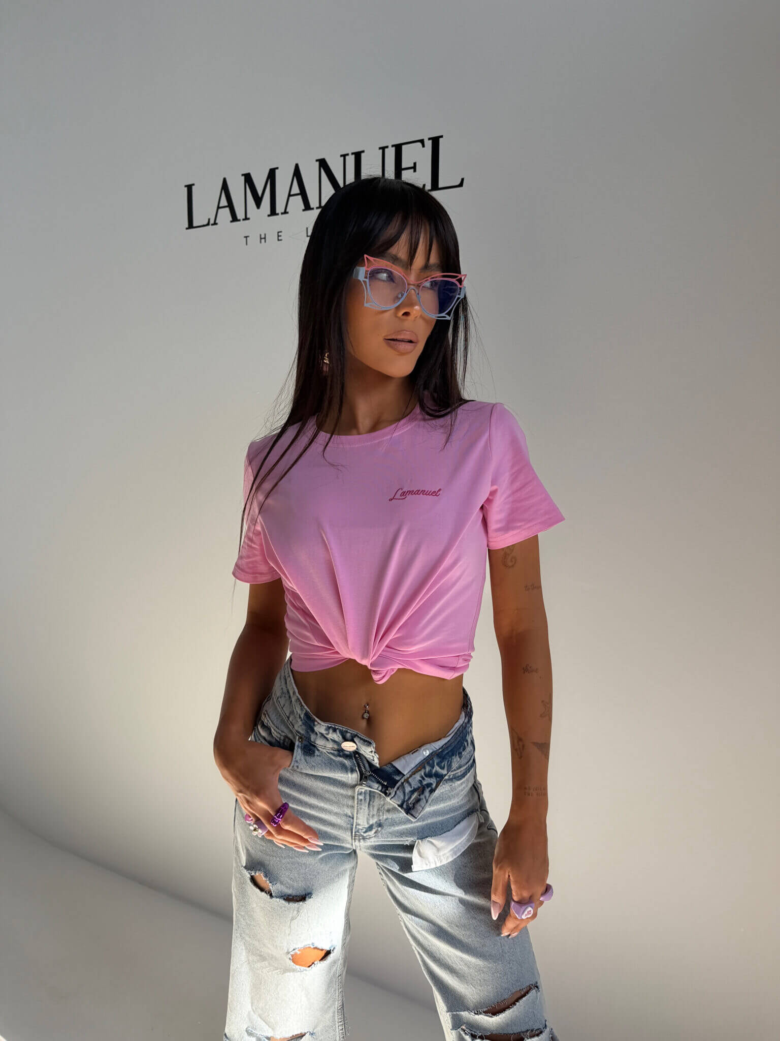 Tshirt POSITIVE LaManuel róż - obrazek 2