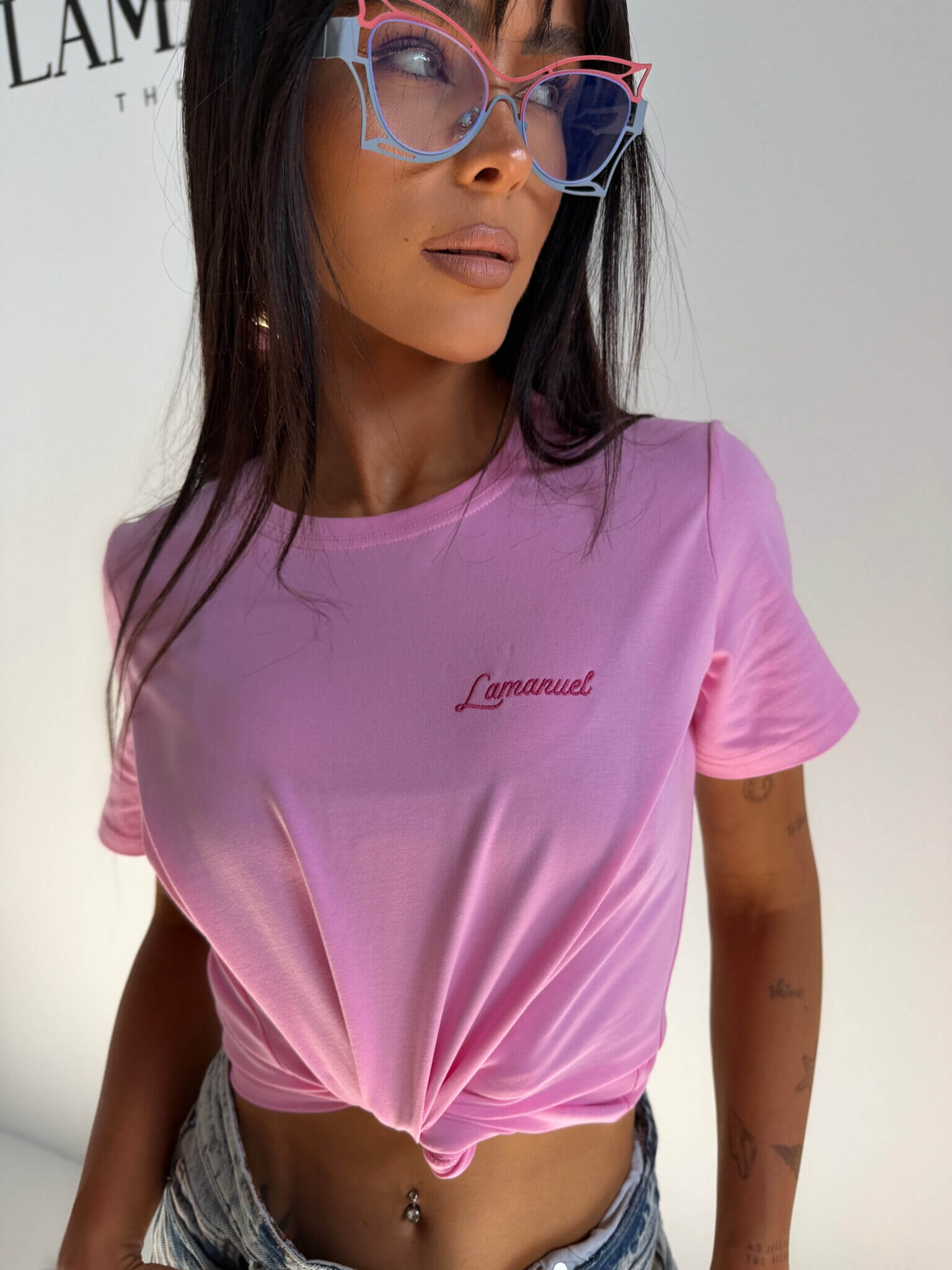 Tshirt POSITIVE LaManuel róż - obrazek 3