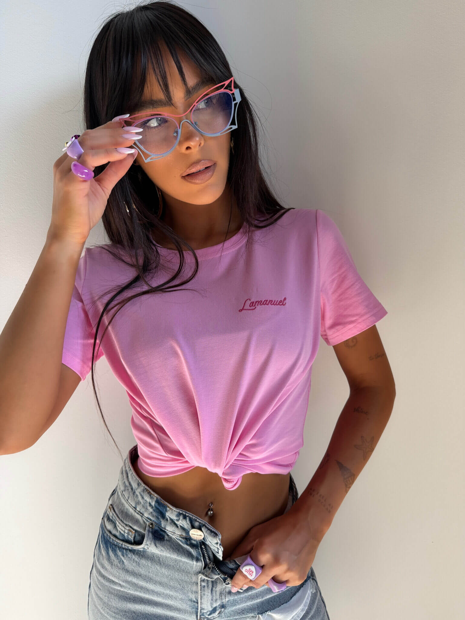 Tshirt POSITIVE LaManuel róż