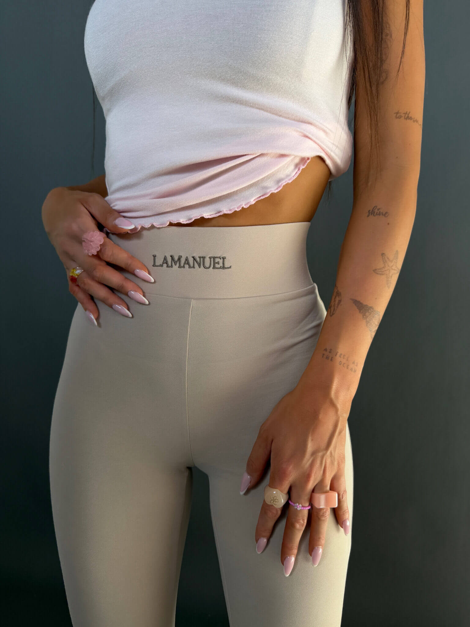 Legginsy BLESSED La Manuel beż - obrazek 3