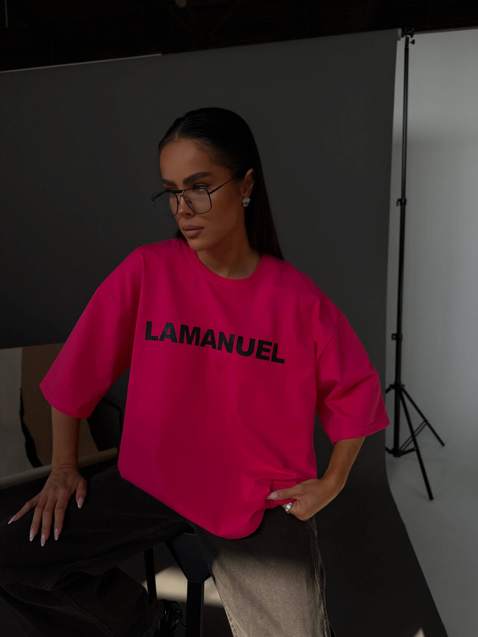 Tshirt BLANK LaManuel fuksja - obrazek 4