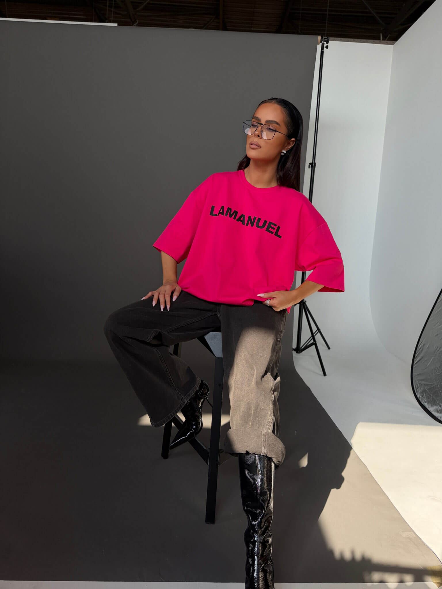 Tshirt BLANK LaManuel fuksja - obrazek 3