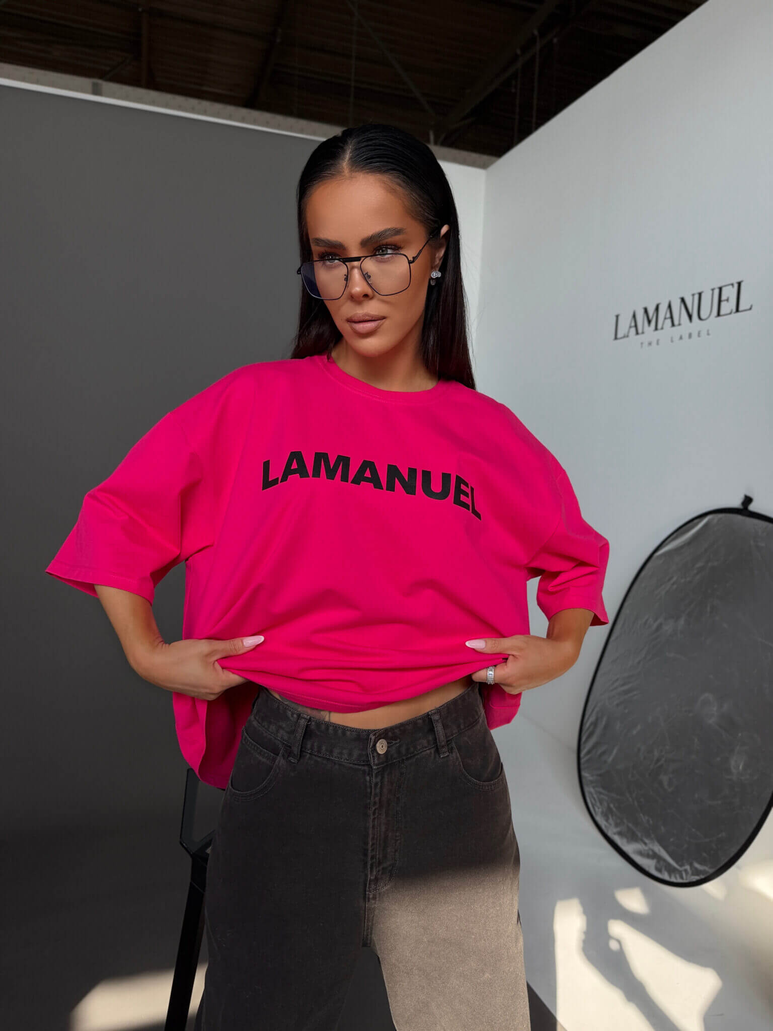 Tshirt BLANK LaManuel fuksja - obrazek 2