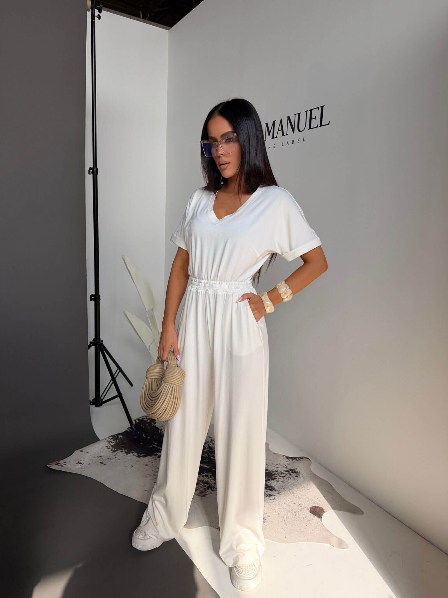 Kombinezon BLUSH LaManuel ecru - obrazek 3