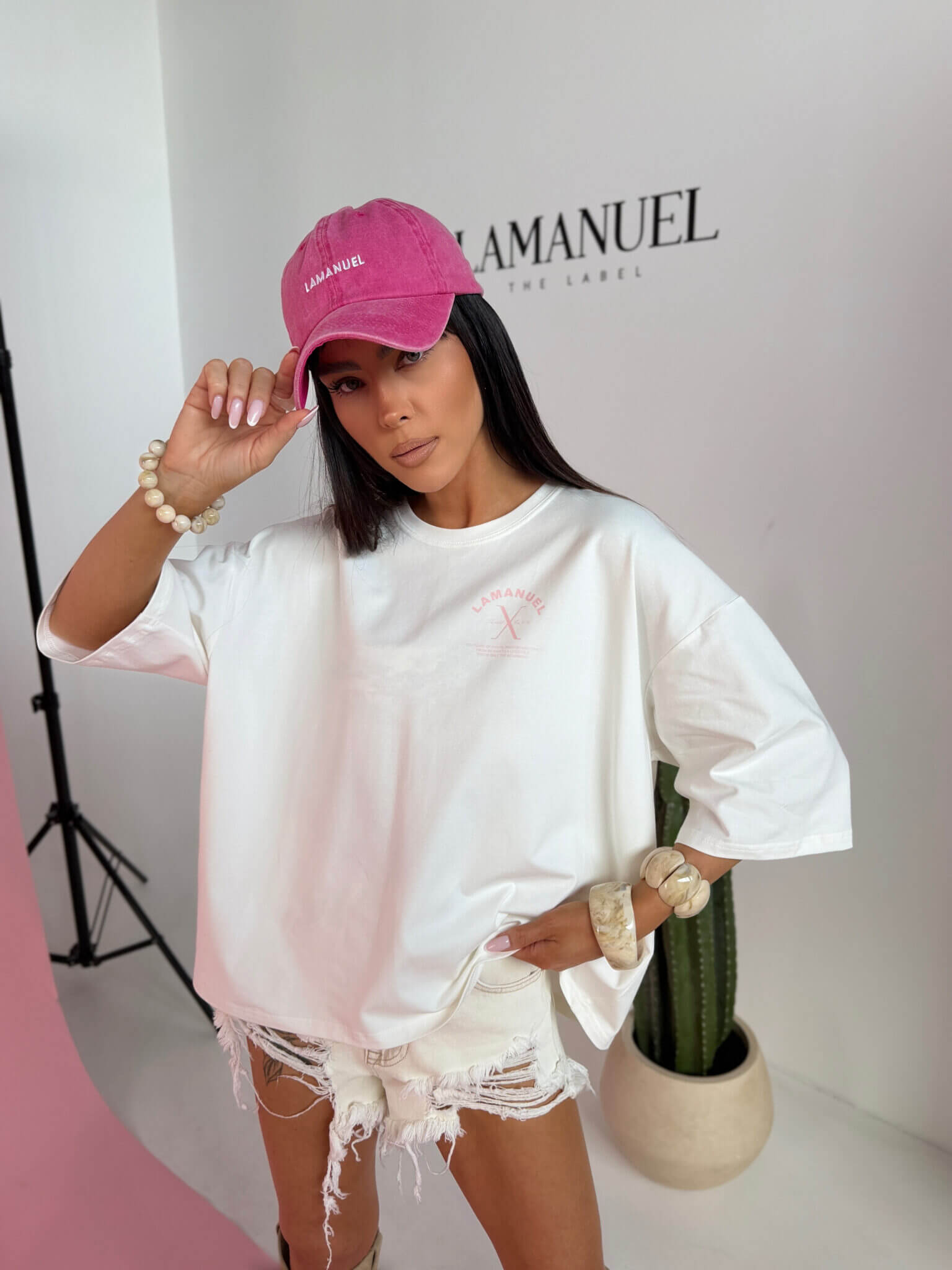Czapka BONDI La Manuel washed pink