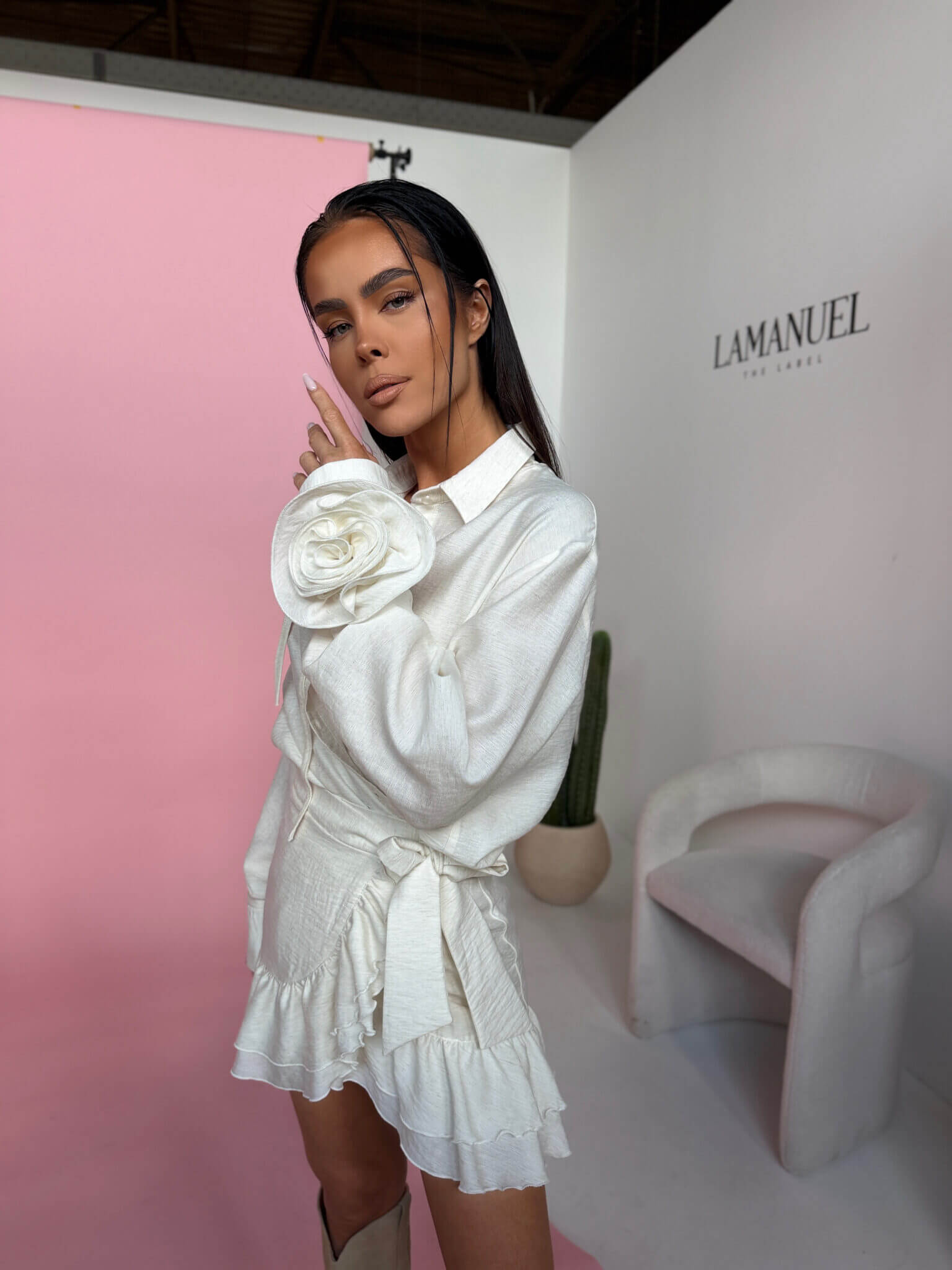 Spódnica FIORE LaManuel ecru - obrazek 5