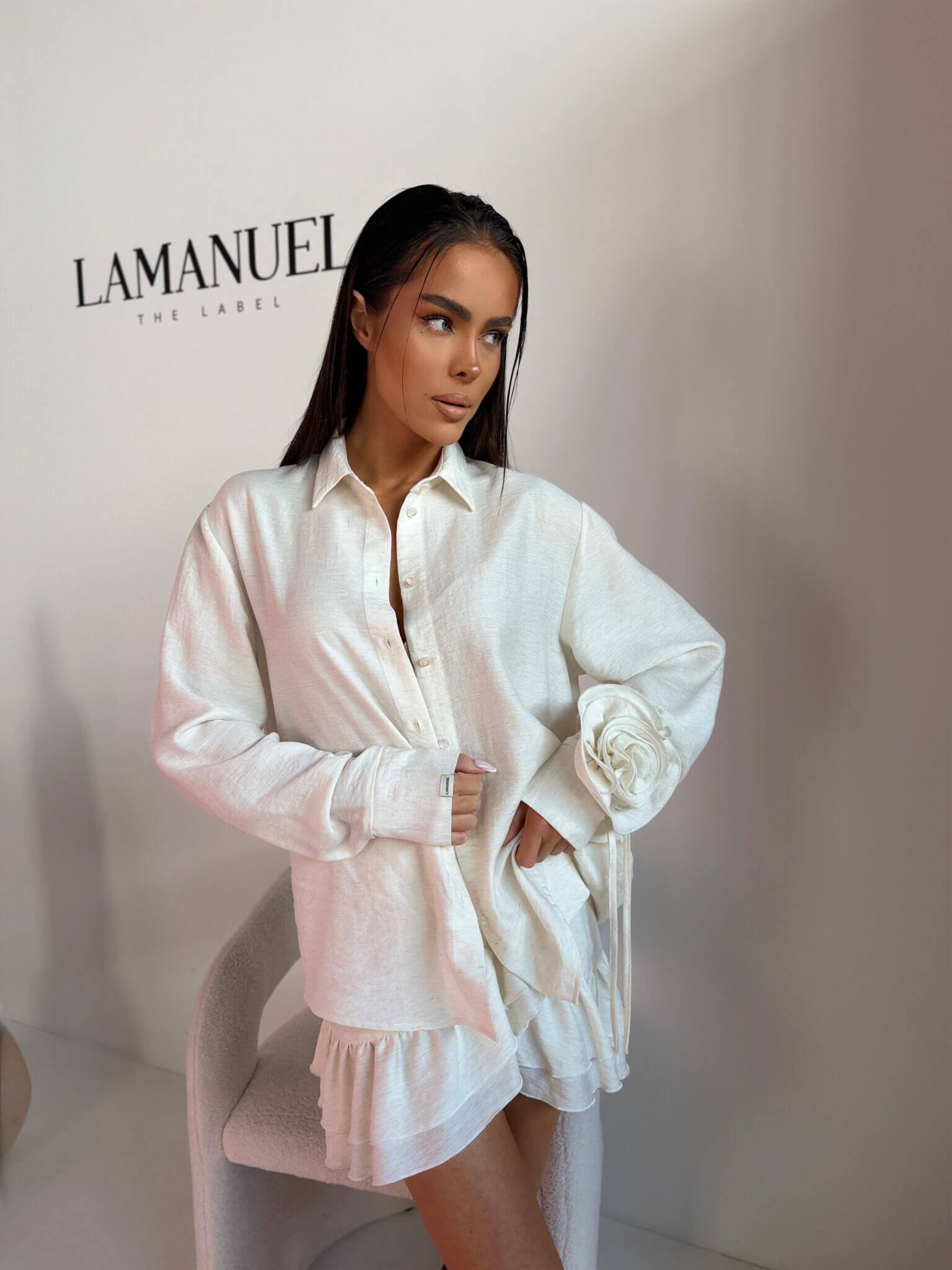 Spódnica FIORE LaManuel ecru - obrazek 8