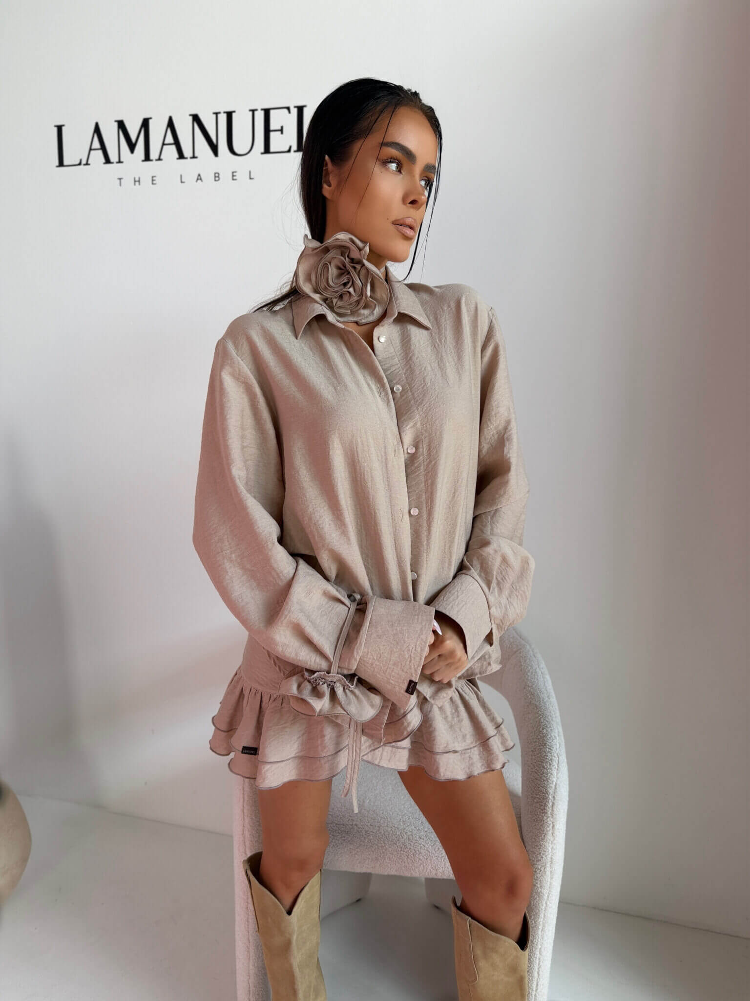 Spódnica FIORE LaManuel beż - obrazek 2