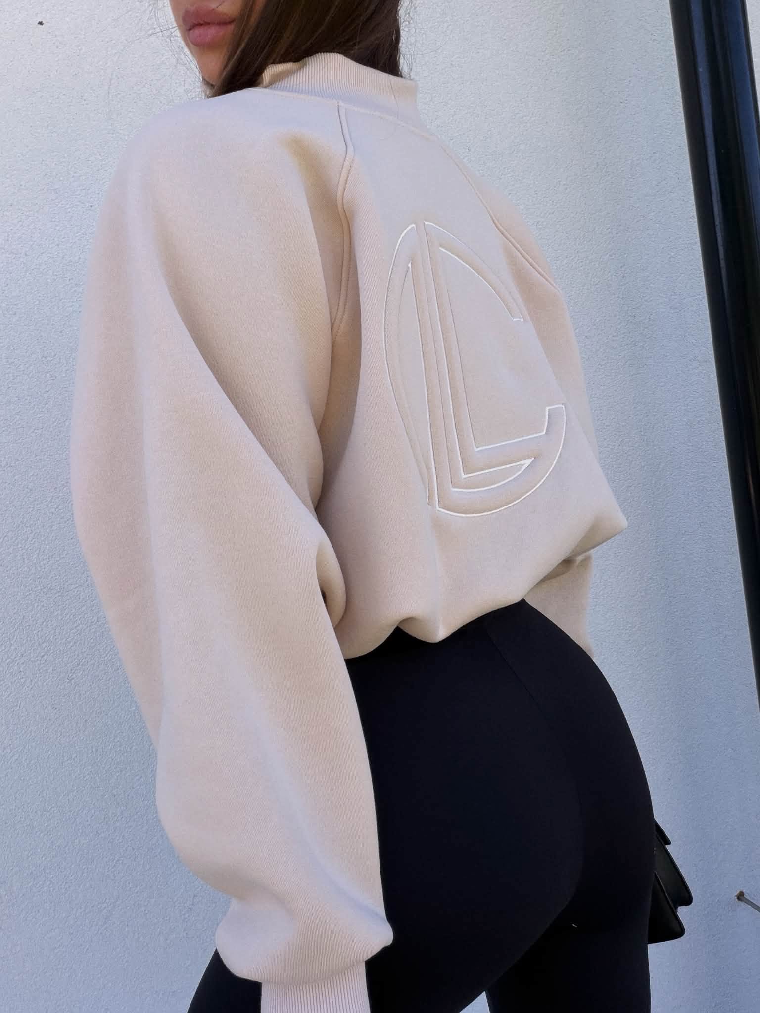 Bluza LOGOTYPE ZIP La Coca beż - obrazek 2