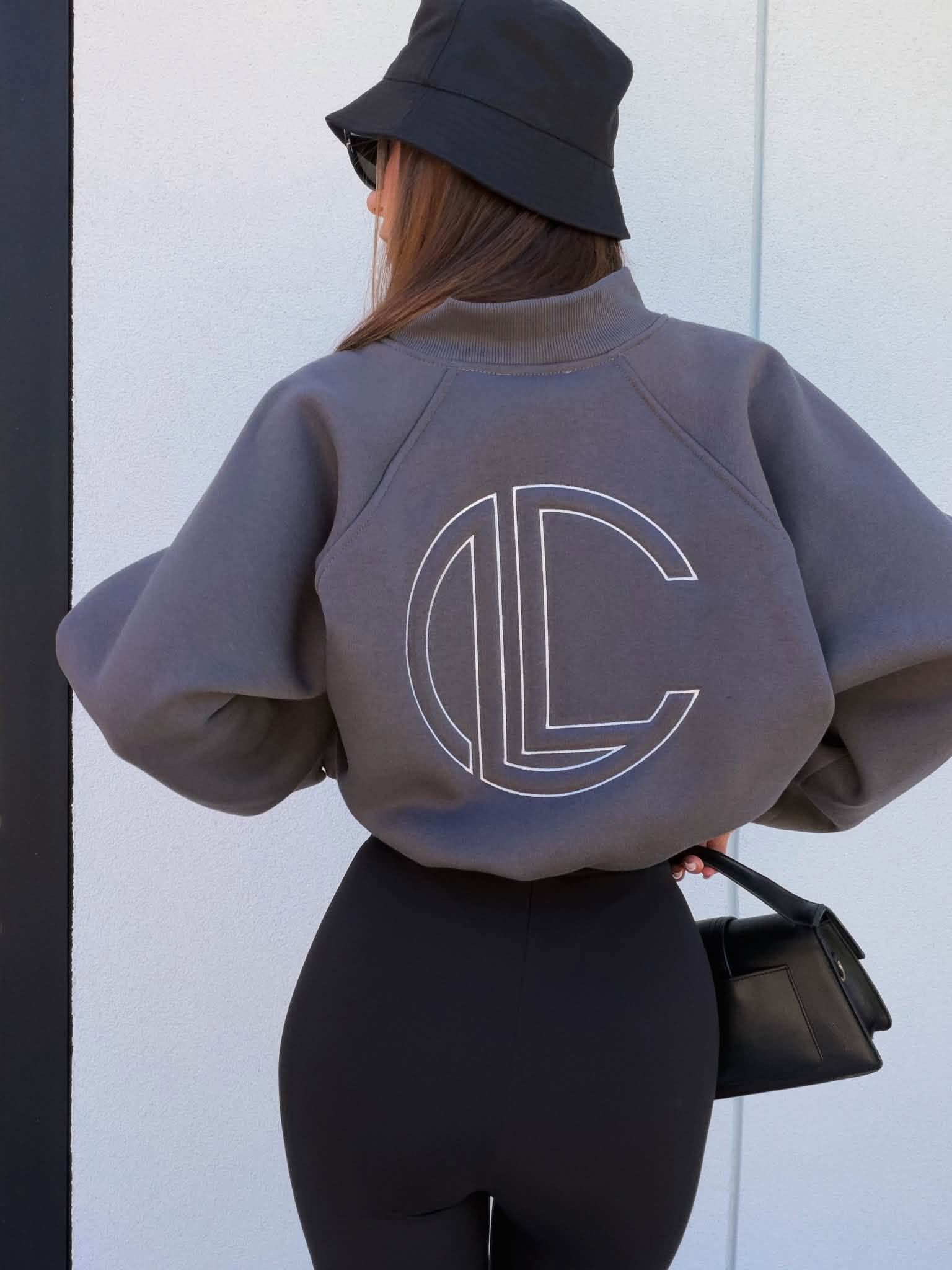 Bluza LOGOTYPE ZIP La Coca grafit - obrazek 2