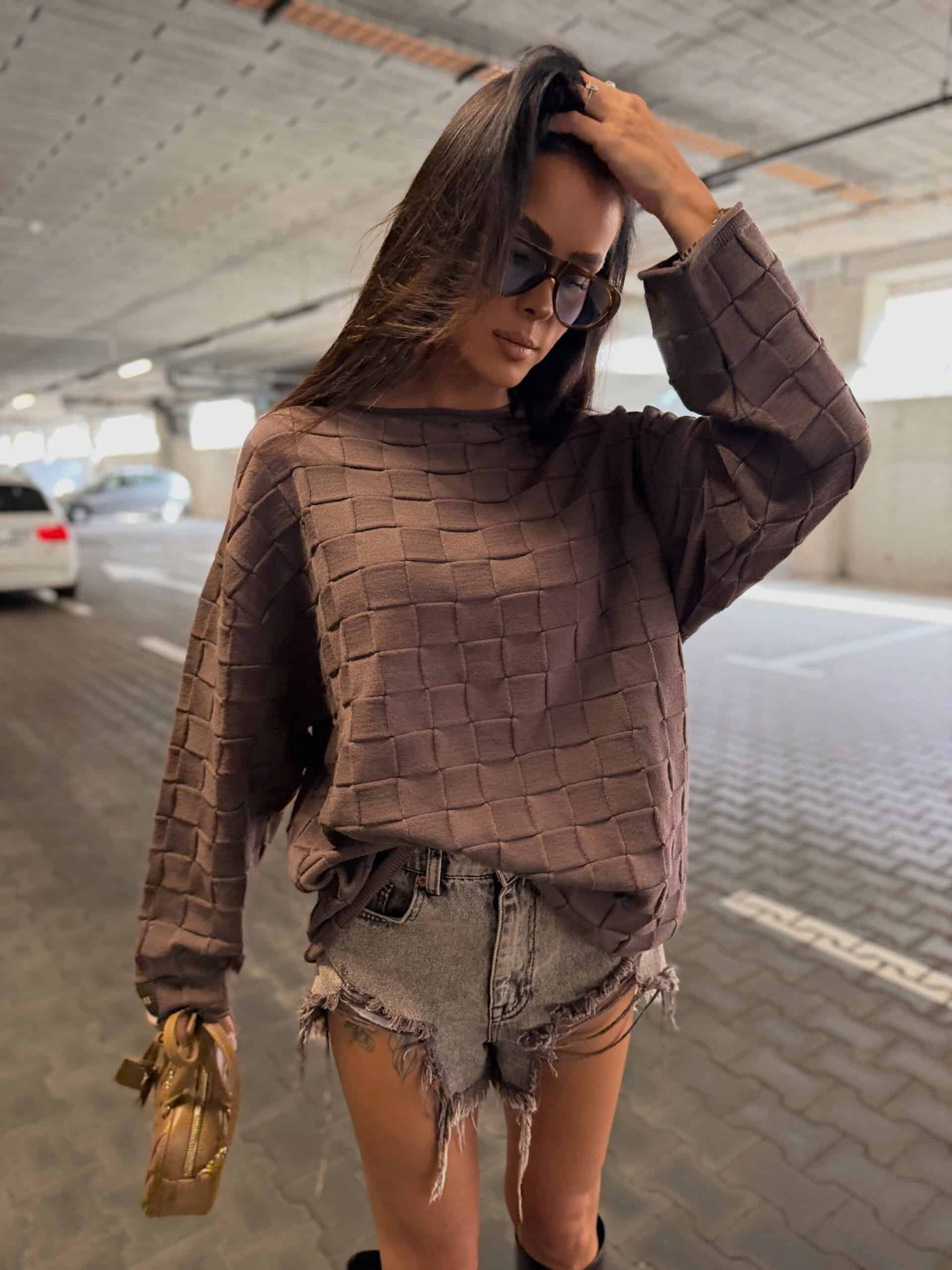Sweter SORA LaManuel czekolada