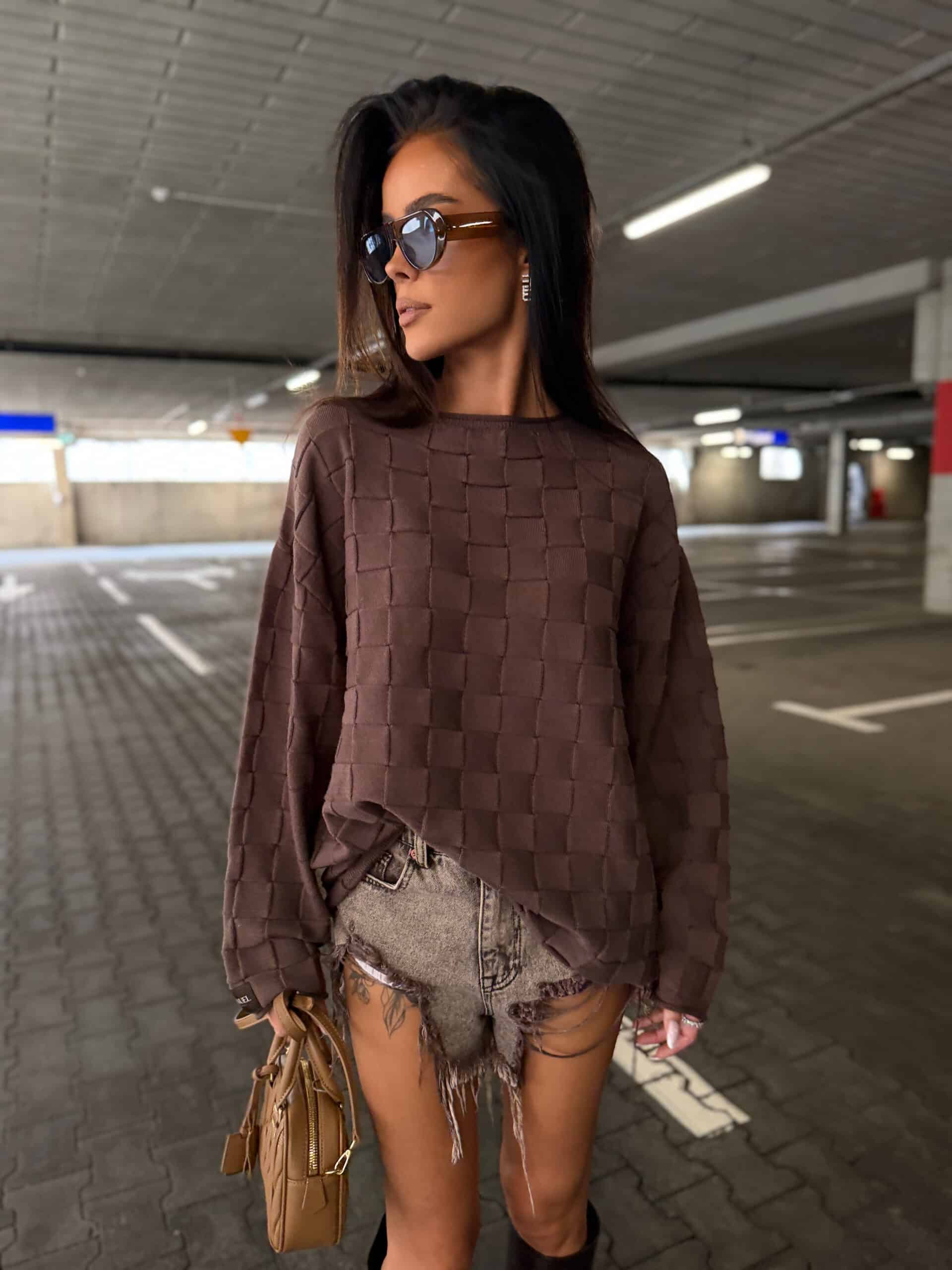 Sweter SORA LaManuel czekolada - obrazek 2