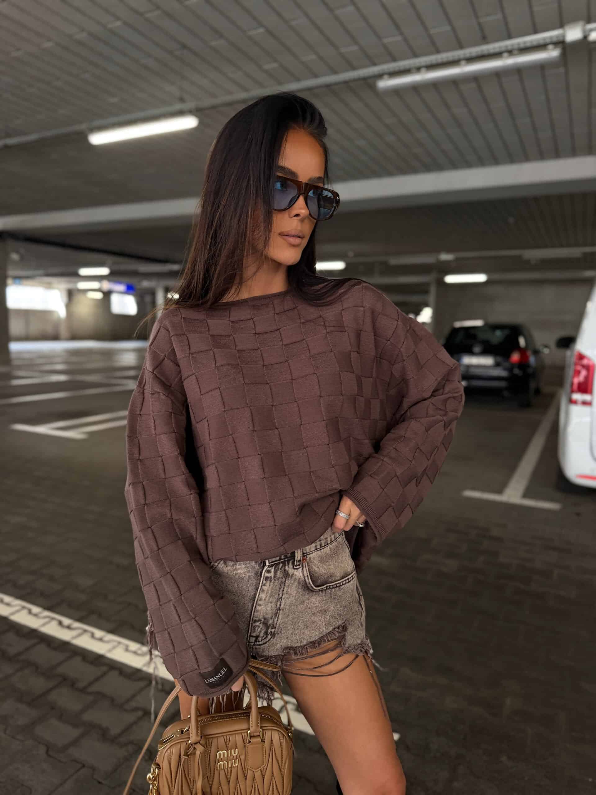 Sweter SORA LaManuel czekolada - obrazek 3
