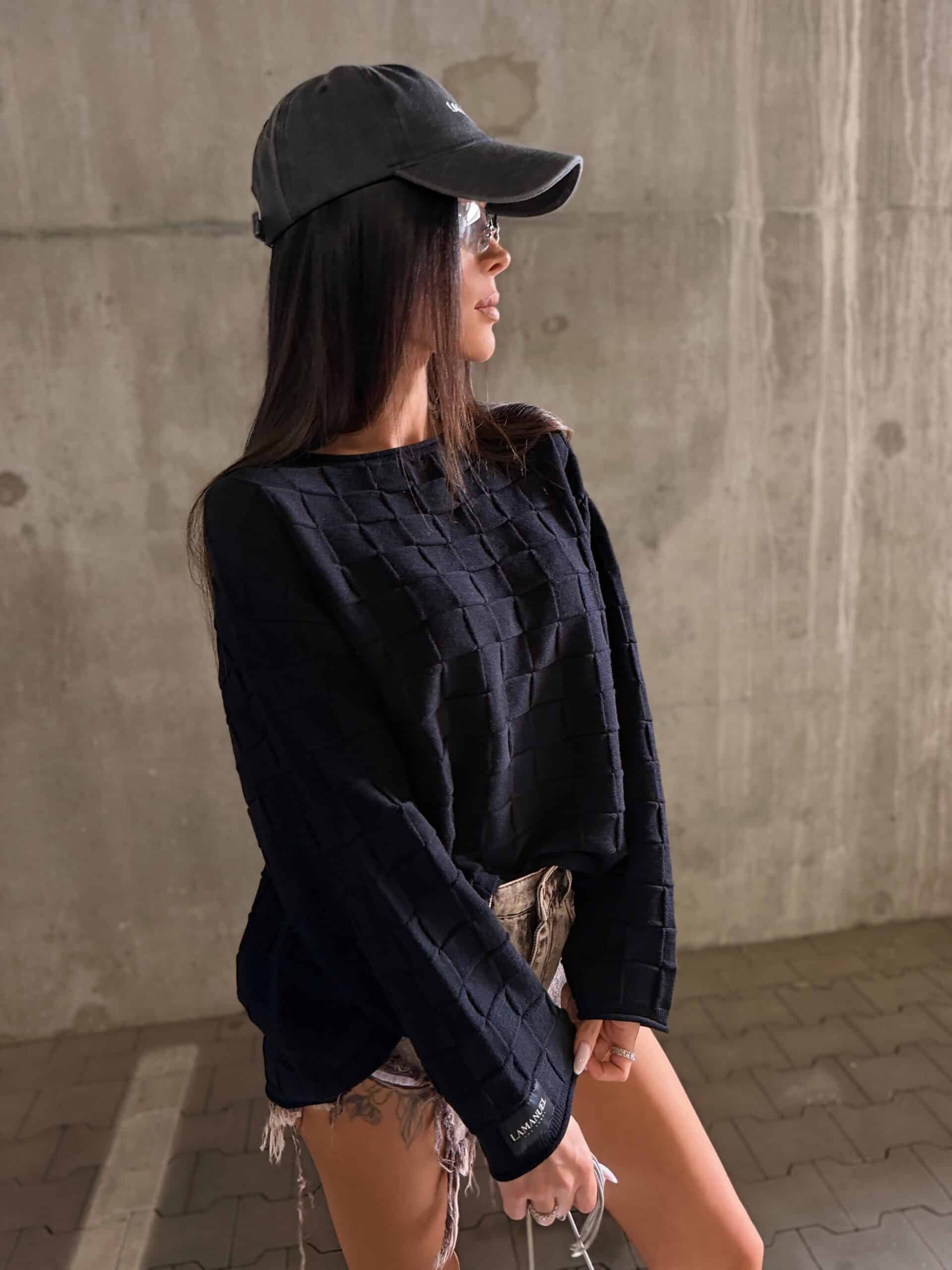 Sweter SORA LaManuel czarny - obrazek 2