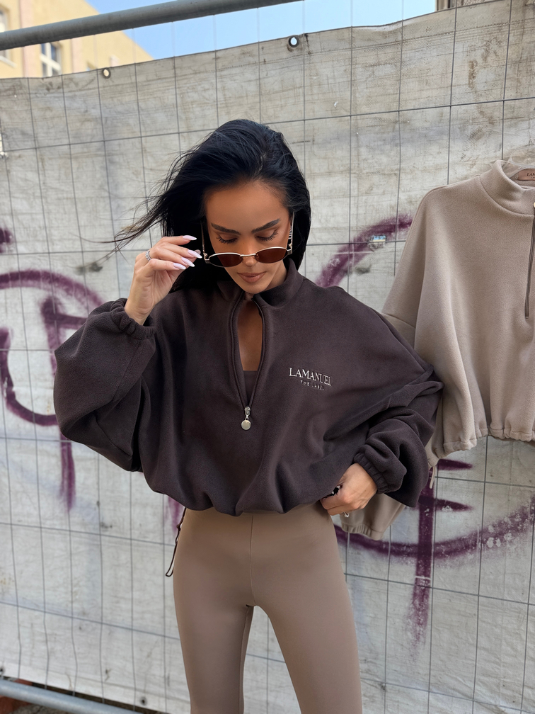 Bluza WARM UP LaManuel czekolada - obrazek 3