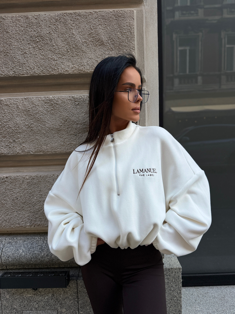 Bluza WARM UP LaManuel ecru - obrazek 3
