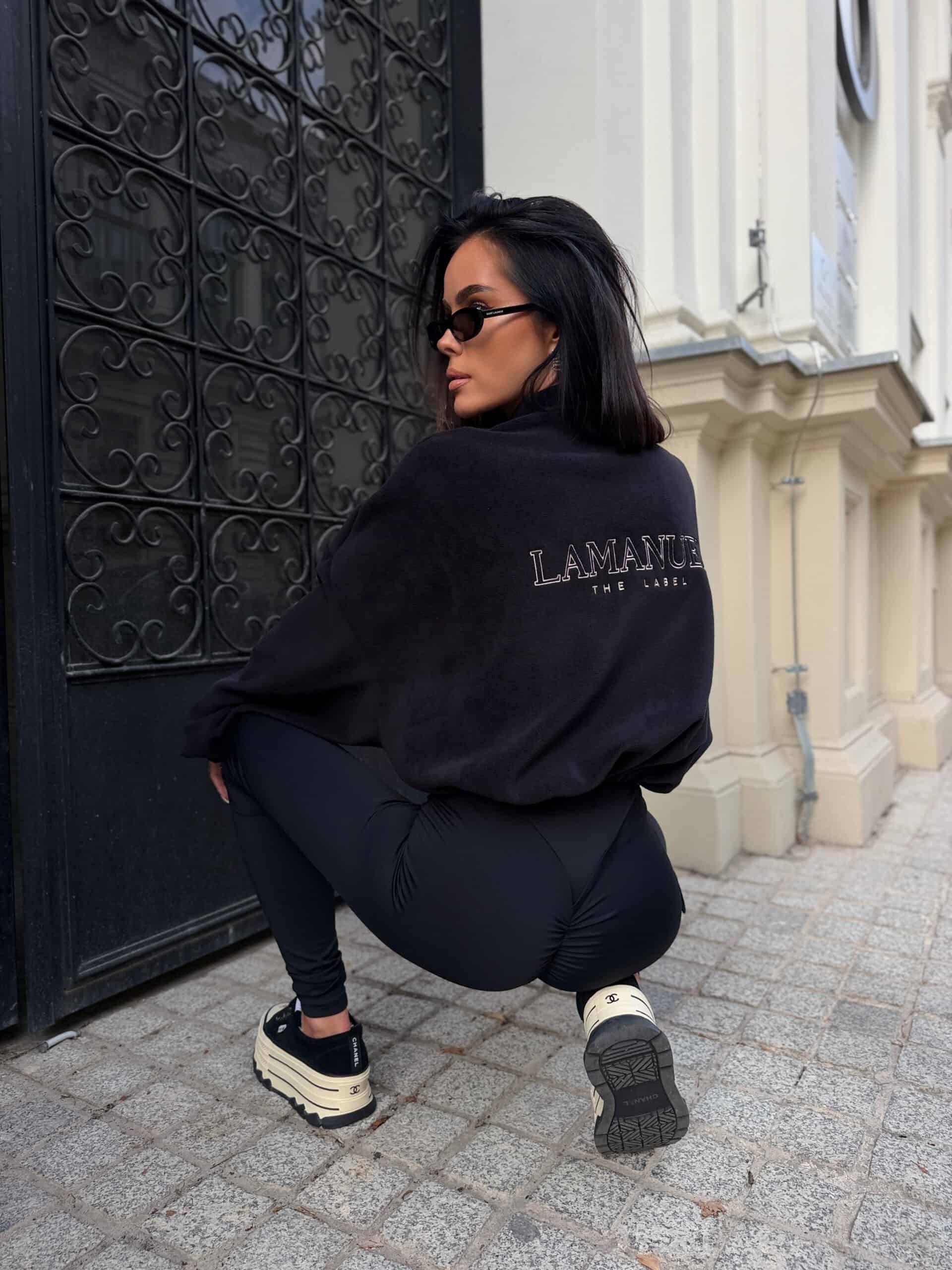 Bluza WARM UP LaManuel czarna - obrazek 3