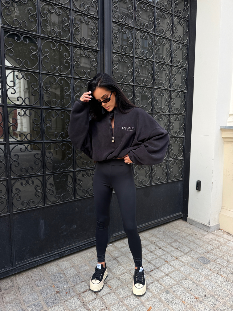 Bluza WARM UP LaManuel czarna - obrazek 6