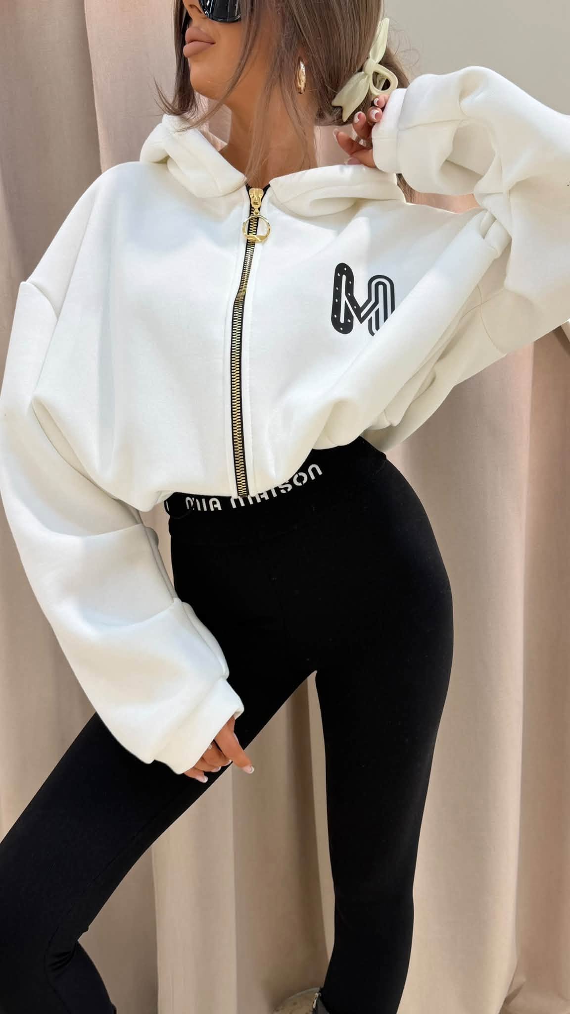 Bluza SHINE Mia Maison na suwak ecru