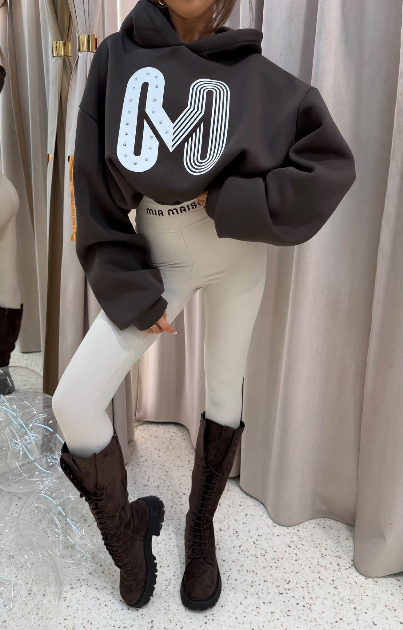 Bluza SHINE Mia Maison czekolada - obrazek 2