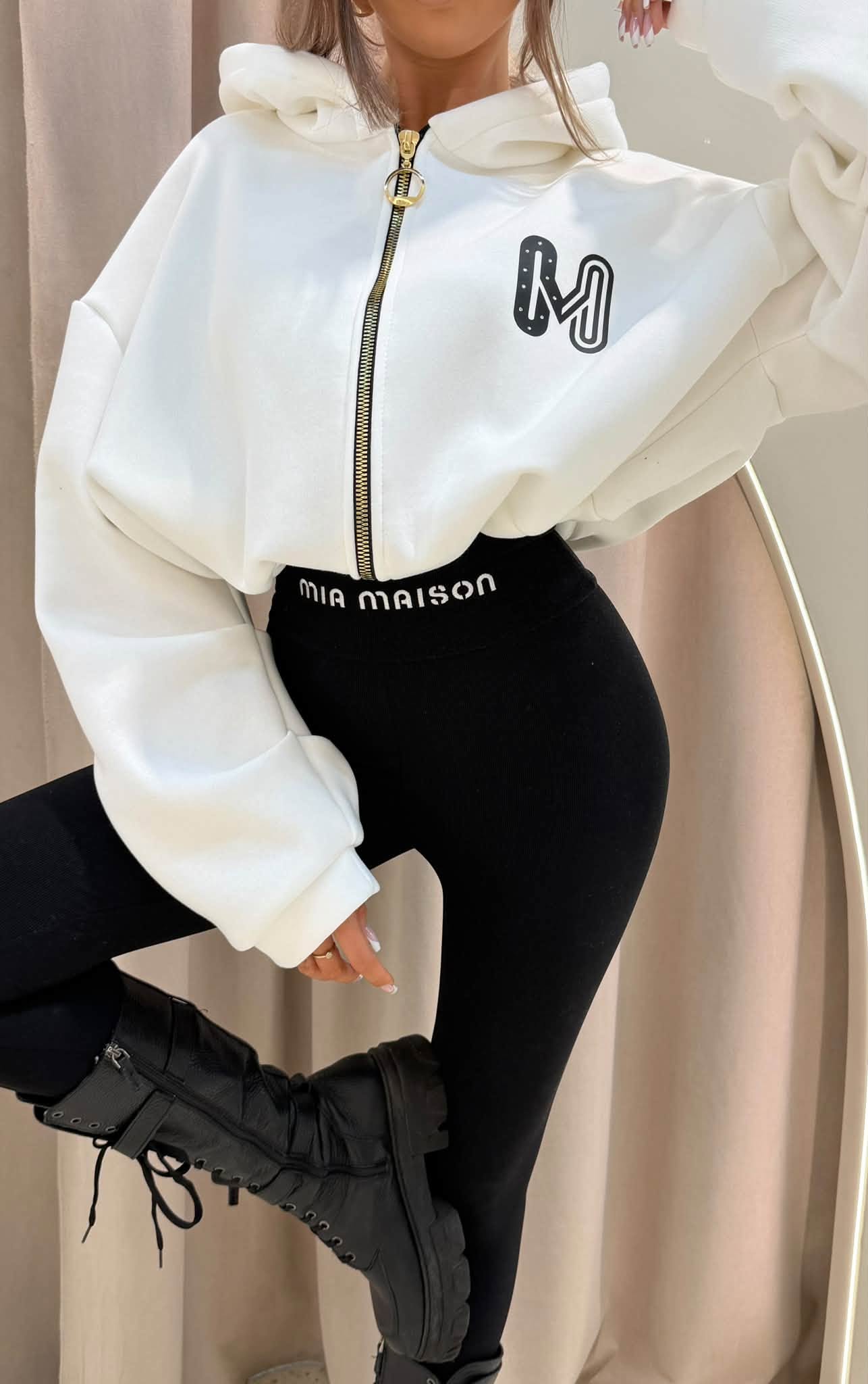 Bluza SHINE Mia Maison na suwak ecru - obrazek 3