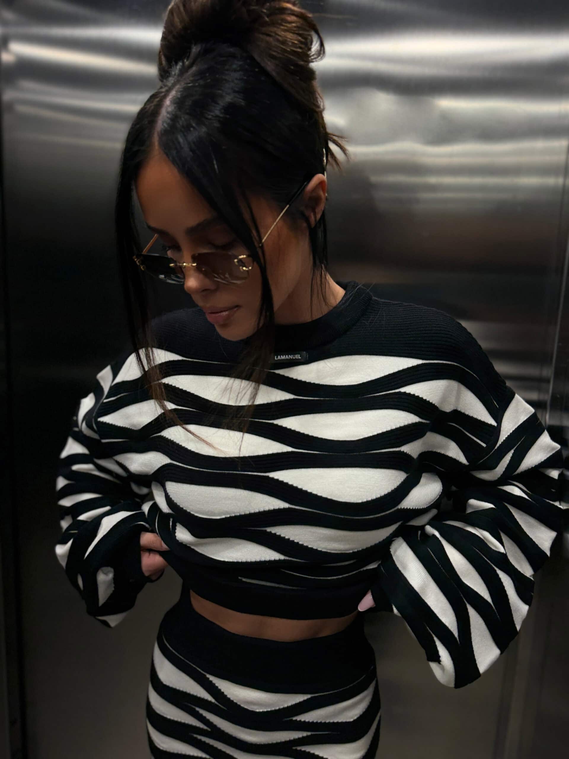 Sweter WAVY La Manuel czarny