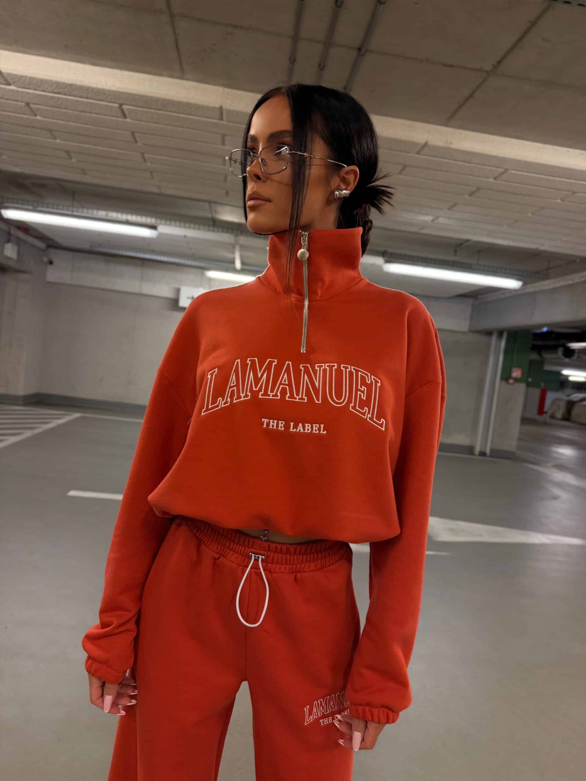 Bluza COLLAR La Manuel cegła - obrazek 2