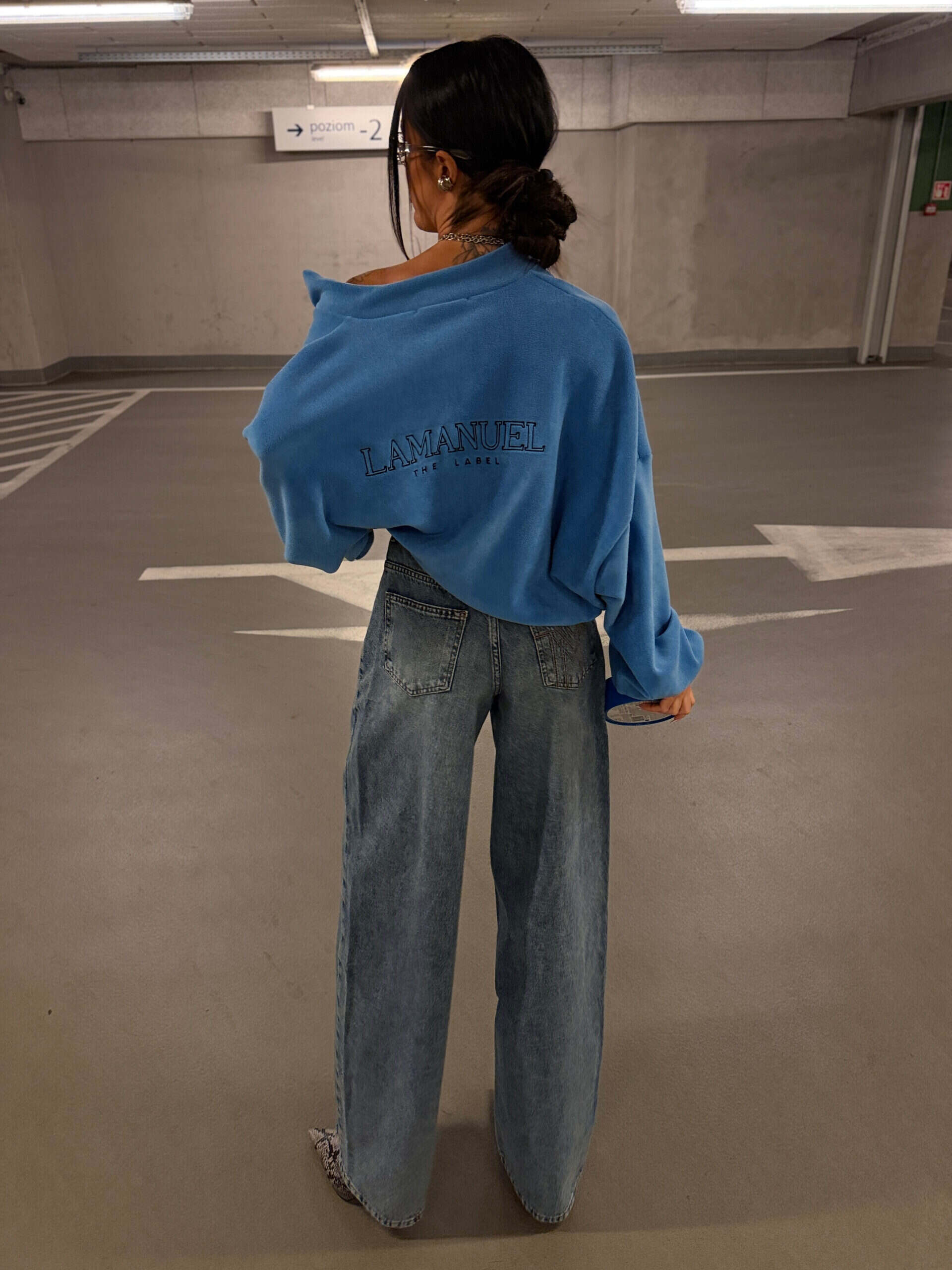 Bluza WARM UP La Manuel niebieska limited - obrazek 3