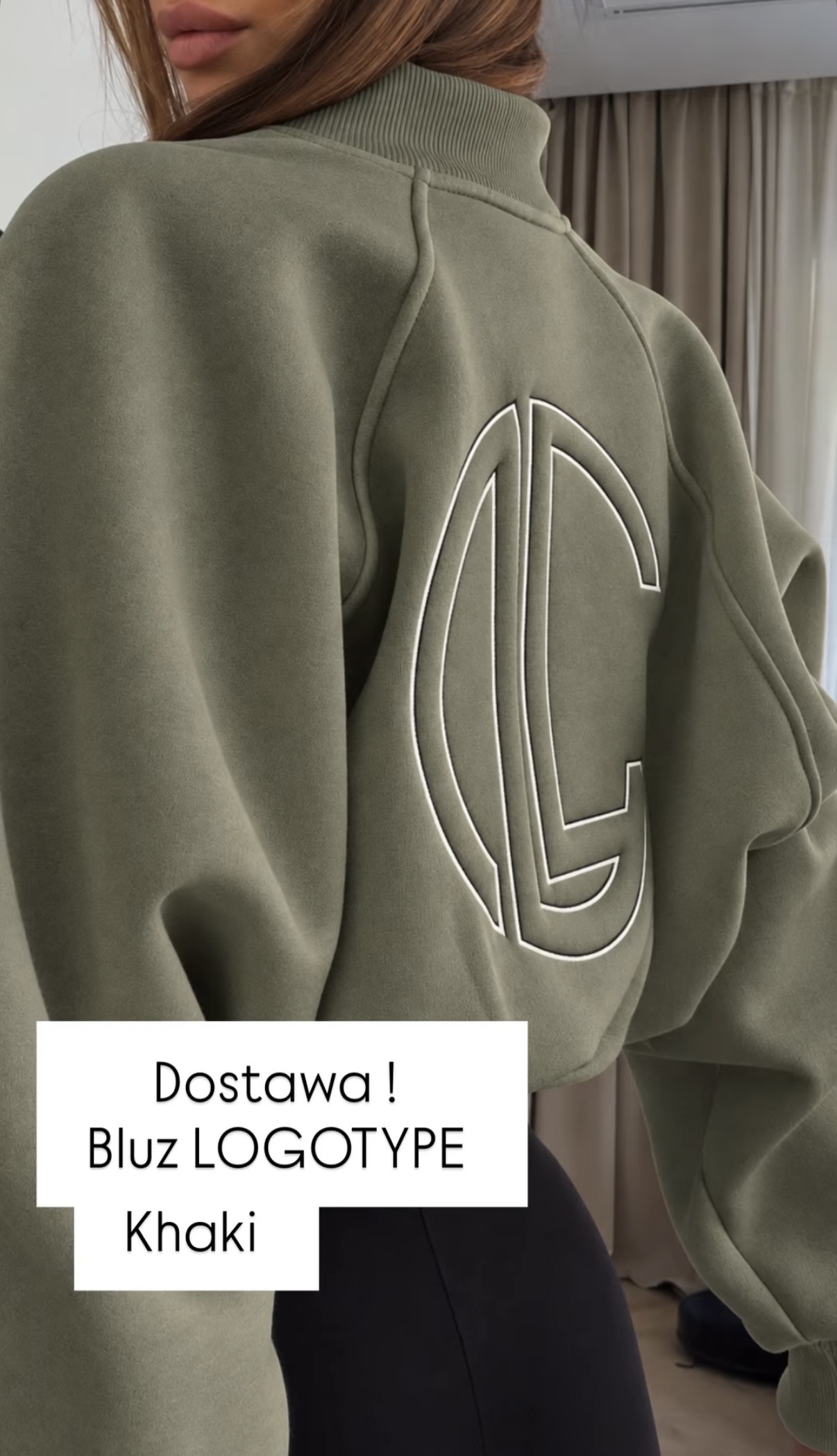 Bluza LOGOTYPE ZIP La Coca khaki