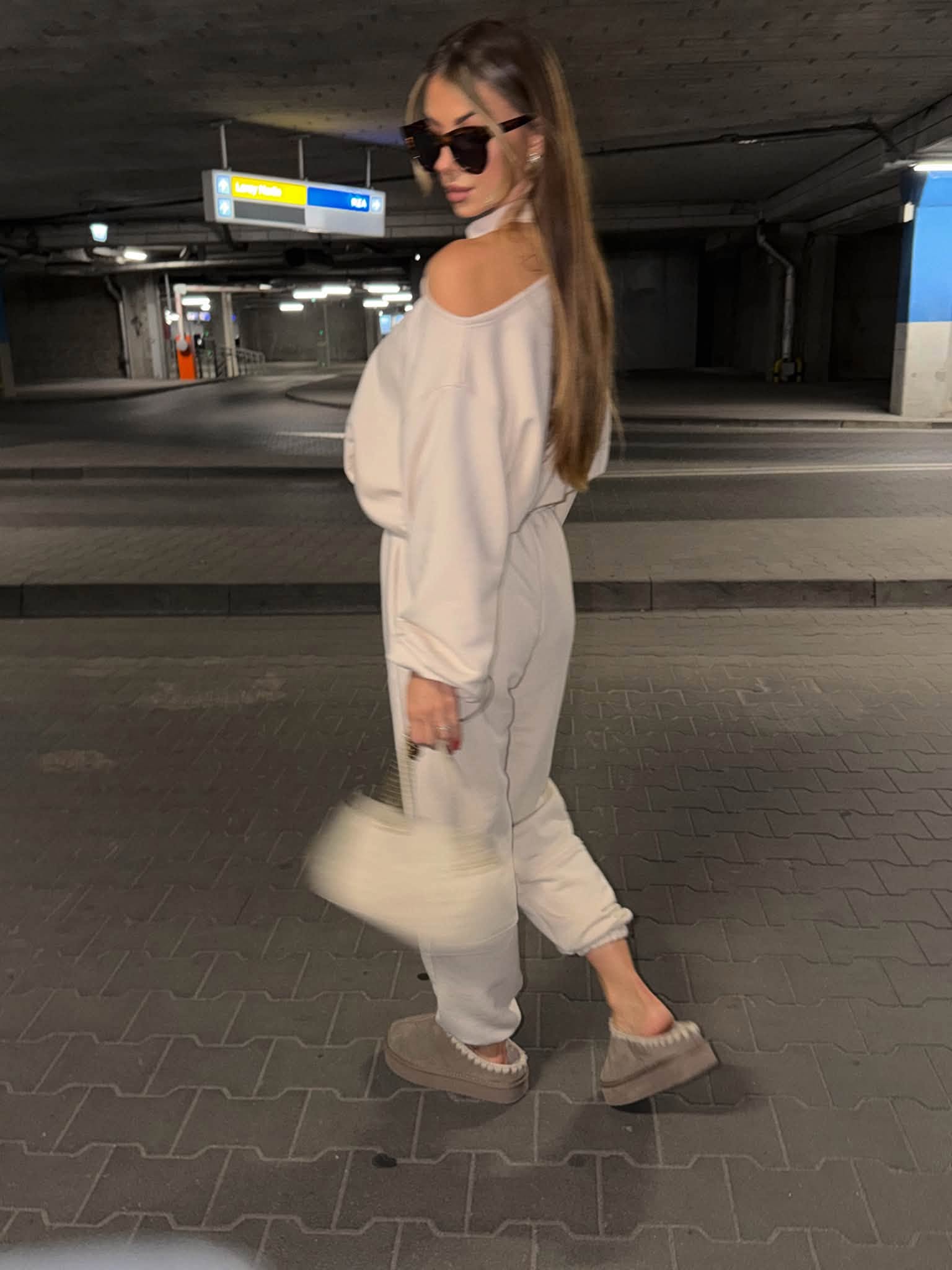 Komplet OFF SHOULDER SET La Coca wanilia - obrazek 2