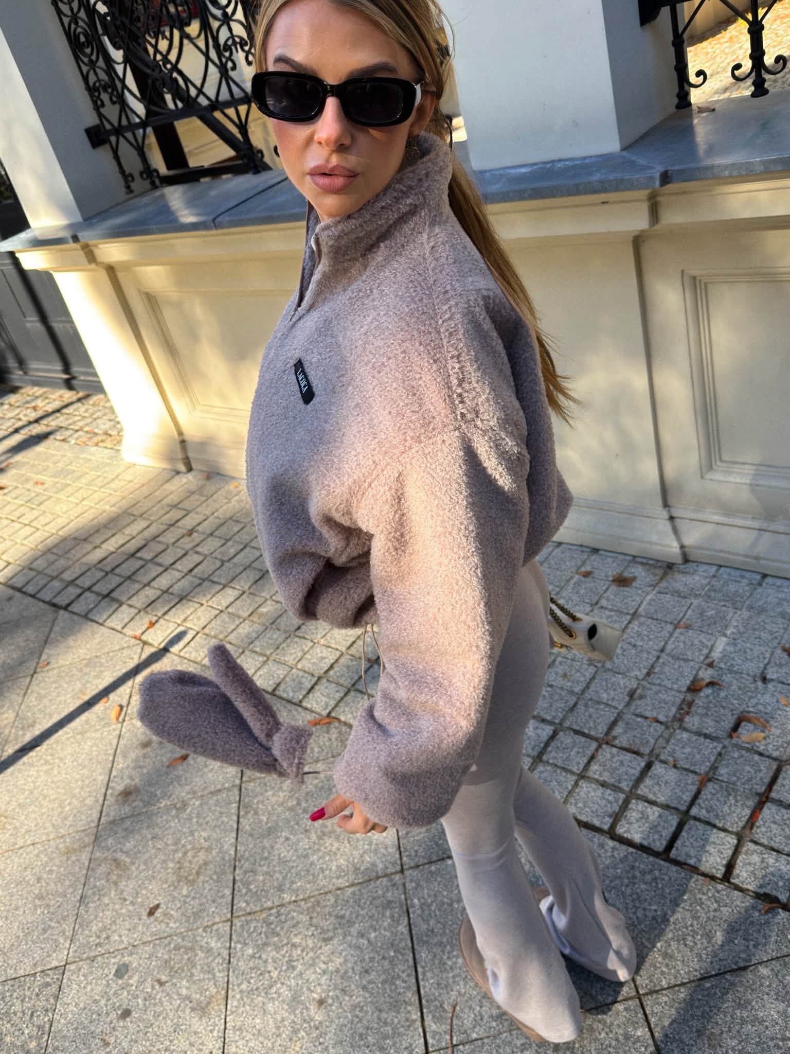 Kurtka TEDDY PUFFER La Coca beż - obrazek 2
