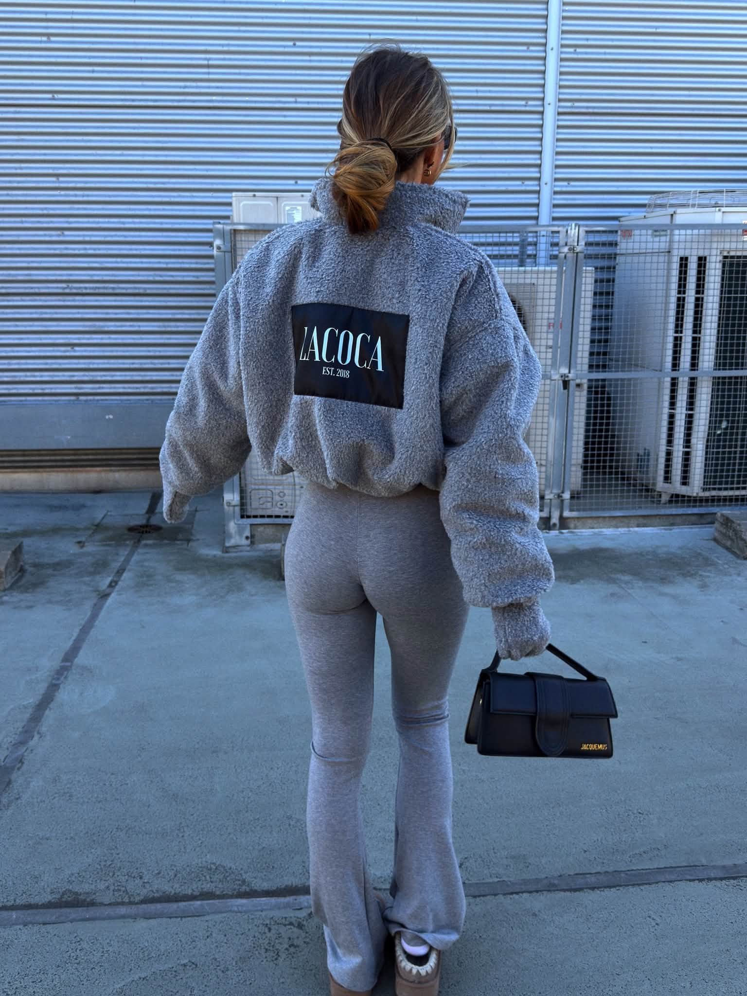 Kurtka TEDDY PUFFER La Coca szara - obrazek 4