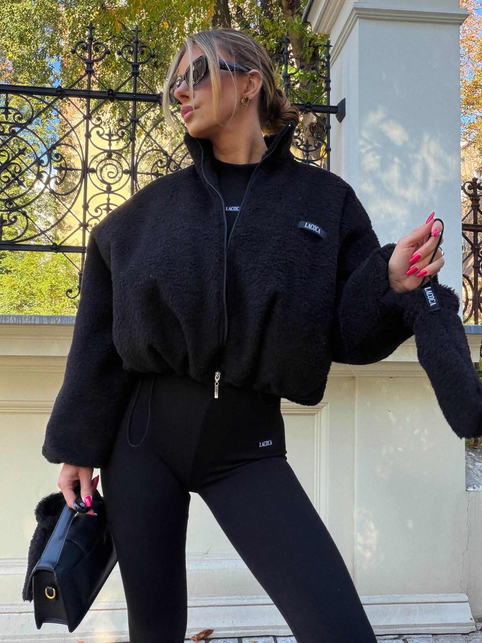 Kurtka TEDDY PUFFER La Coca czarna - obrazek 4