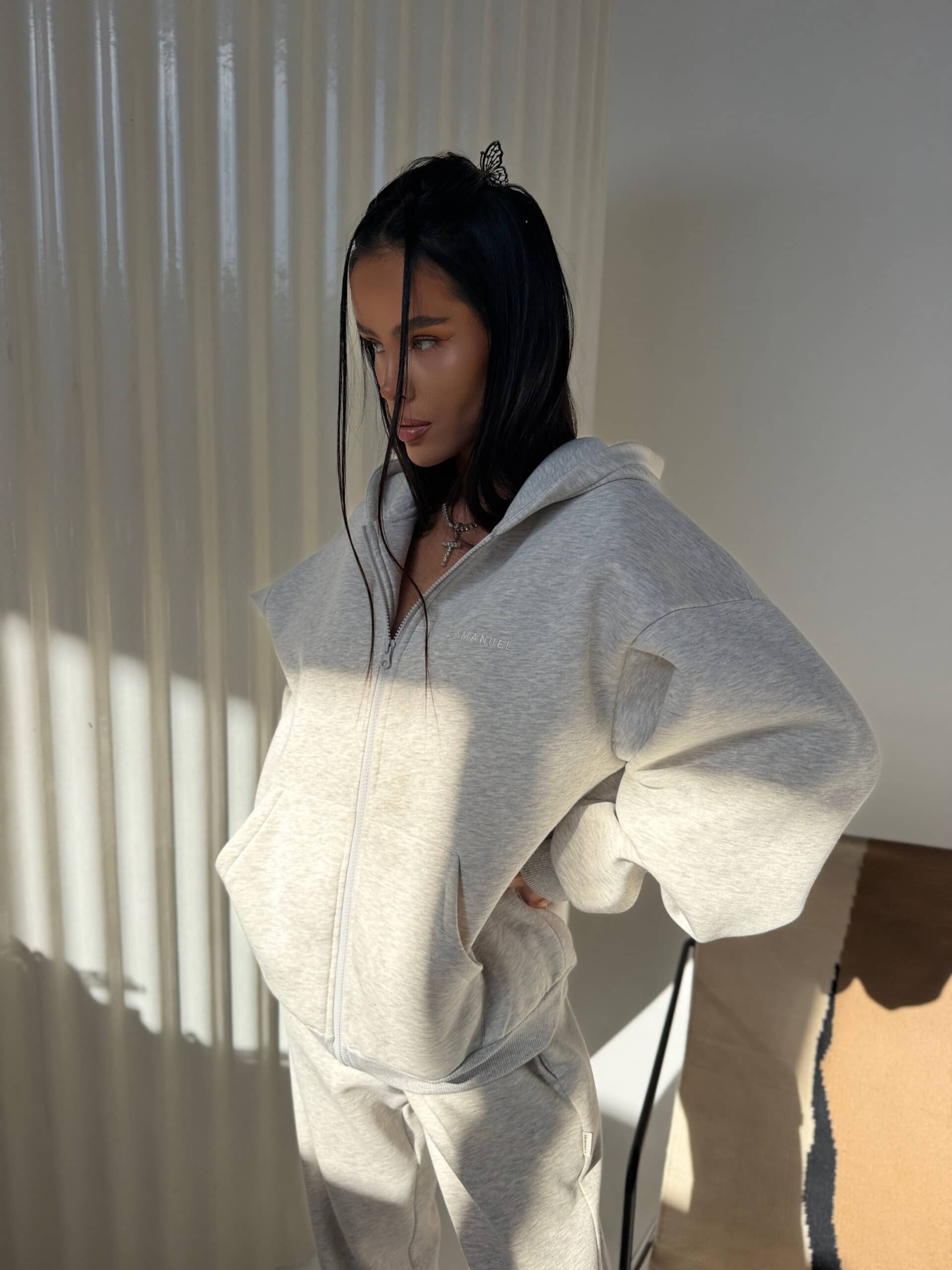 Bluza BAGGY La Manuel szara - obrazek 3
