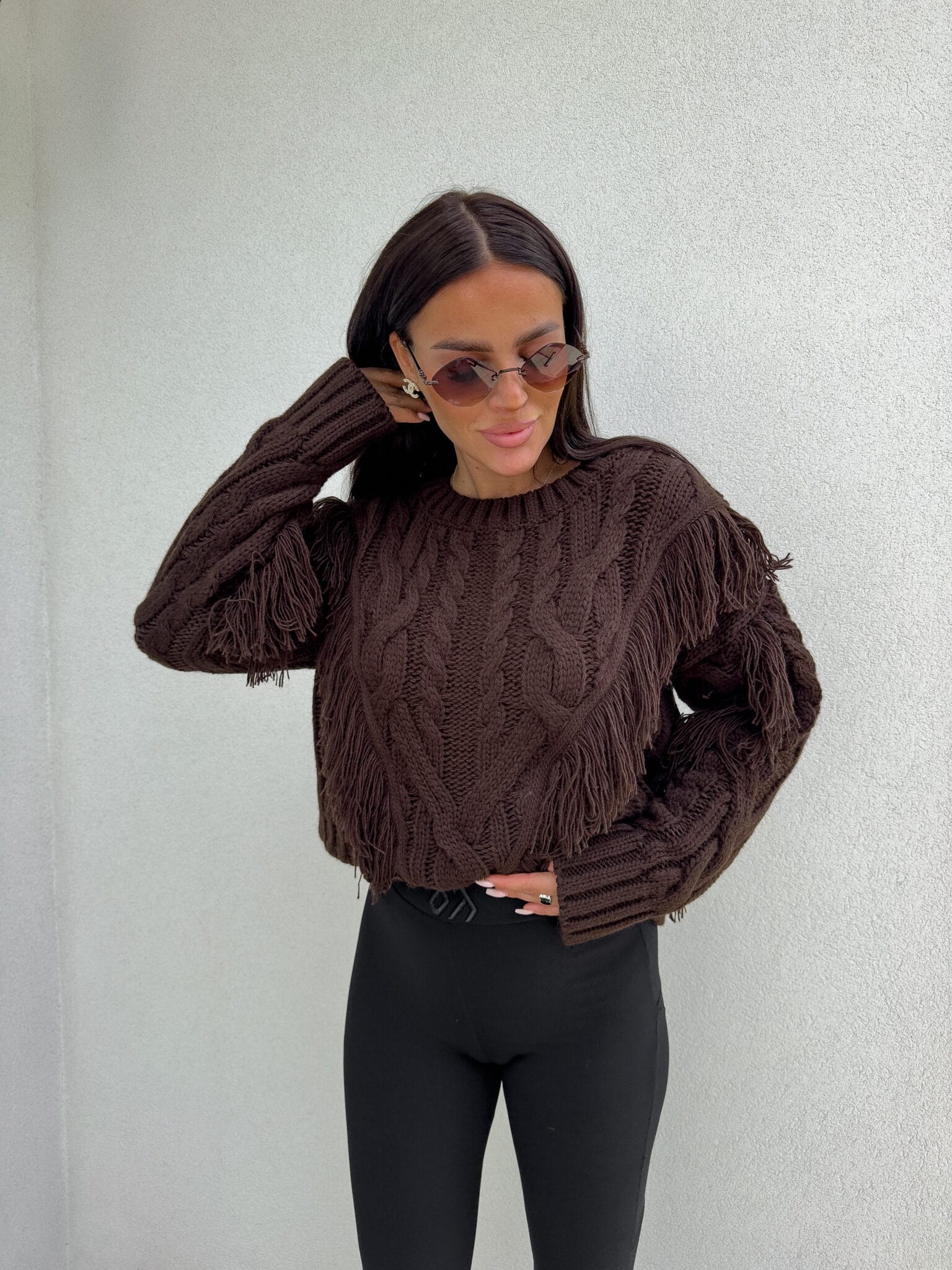 Sweter INDIANA By Me czekolada - obrazek 3