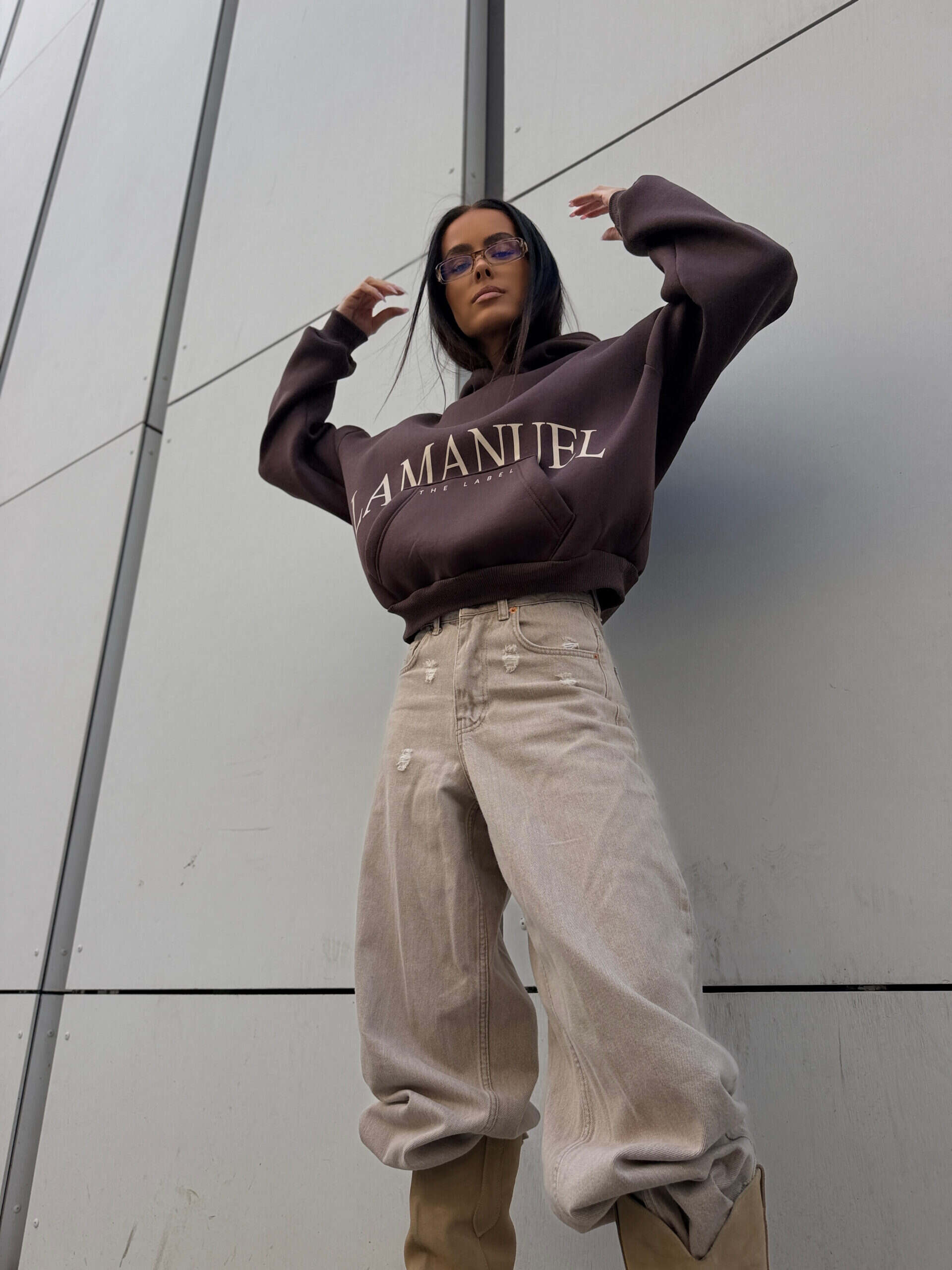 Bluza POCKET La Manuel czekolada - obrazek 4